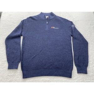 Peter Millar Merino Wool Cotton Blend Quarter Zip Soft Pullover Sweater Sz Large